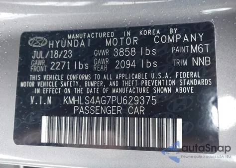 2023 Hyundai Elantra Sel from USA, damaged, VIN KMHLS4AG7PU629375